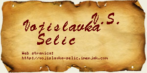 Vojislavka Selić vizit kartica